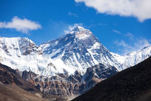 istock Top of Mount Everest from Gokyo valley 1371853839