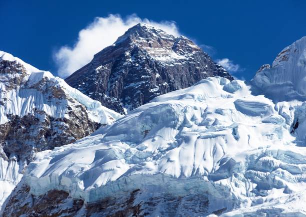 istock Mount Everest with cloud blue colored from Kala Patthar 1371853848