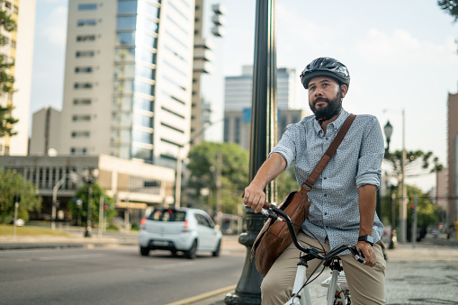 Coming back from work by bike - sustainable living