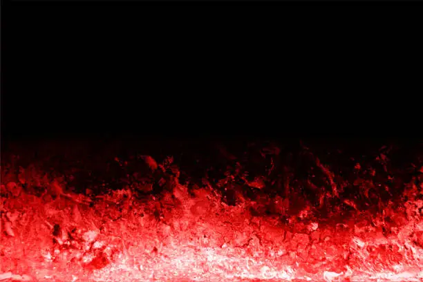 Vector illustration of A blank empty maroon red and black coloured grunge textured wispy abstract horizontal fiery contrast vector backgrounds with fire like explosion