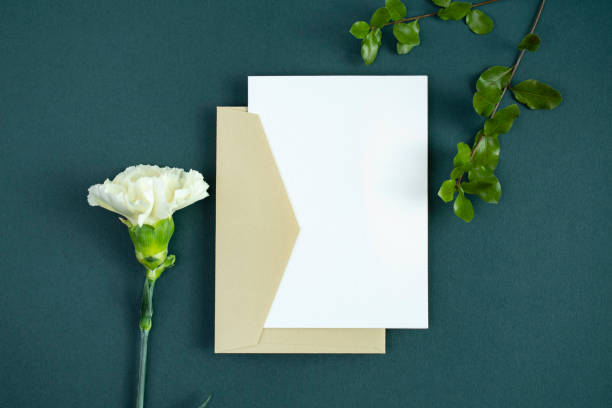 istock Flower and lovely card, Mock-up 1371881413