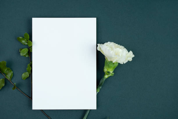istock Flower and lovely card, Mock-up 1371881429