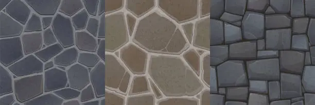 Vector illustration of Textures of stone floor and wall