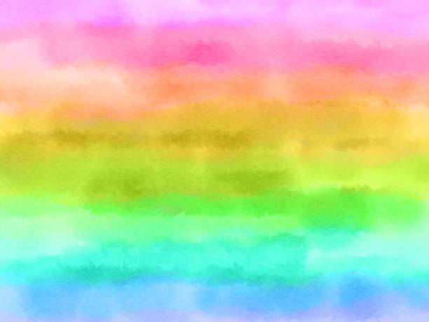istock Watercolor background illustration in rainbow color 1371881580