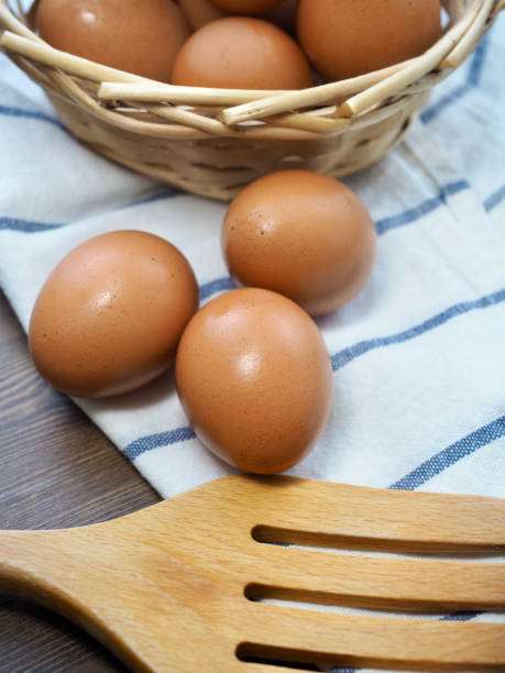 istock Fresh brown eggs, food, cooking ingredients 1371886335
