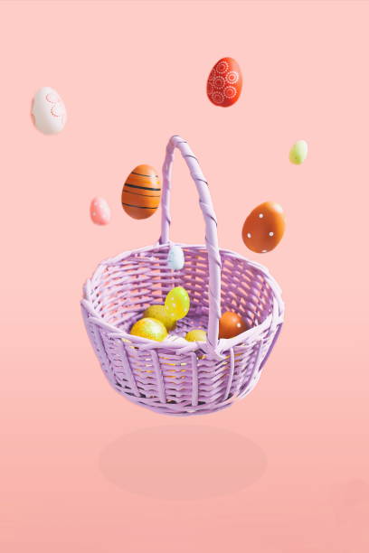 istock Easter eggs falling into a flying basket, Easter holiday concert 1371886509