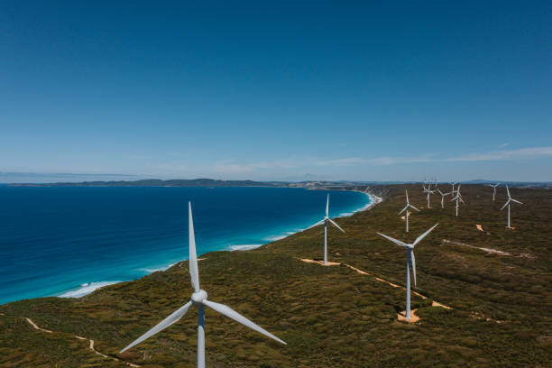 Wind Farm by the Sea