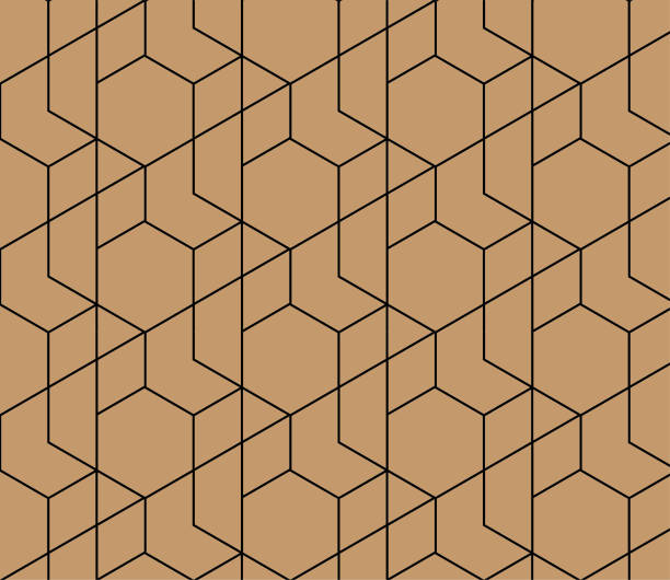 ilustrações, clipart, desenhos animados e ícones de padrão moderno de hexágono abstrato - tessellated