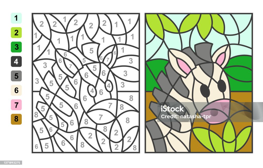 Color By Numbers Zebra Animal Puzzle Game For Children Education Colors For Drawing And Learning Mathematics Stock Illustration - Download Image Now - iStock Color By Numbers Zebra Animal Puzzle Game For Children Education Colors For Drawing And Learning Mathematics Stock Illustration - Download Image Now - iStock
