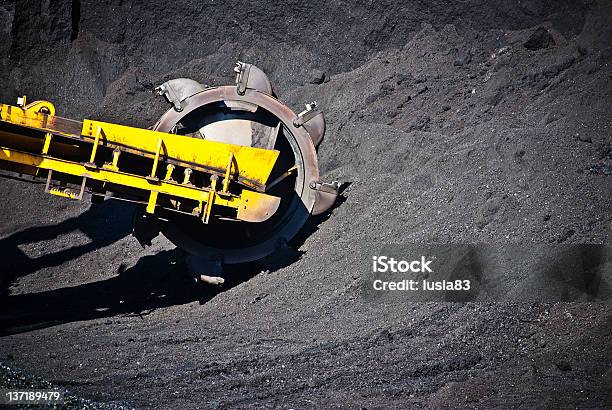 Machine And Coal Stock Photo - Download Image Now - Coal Mine, Anthracite Coal, Backgrounds