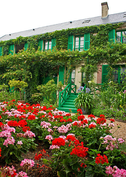 Monet's House, Giverny Front of Monet's House in Giverny, France claude monet photos stock pictures, royalty-free photos & images