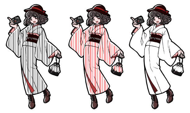 Ilustración de Ilustración De Cuerpo Completo Estilo Anime De Una Chica Kimono Con Una Cámara y más Vectores Libres de Derechos de Ilustración - iStock Ilustración de Ilustración De Cuerpo Completo Estilo Anime De Una Chica Kimono Con Una Cámara y más Vectores Libres de Derechos de Ilustración - iStock