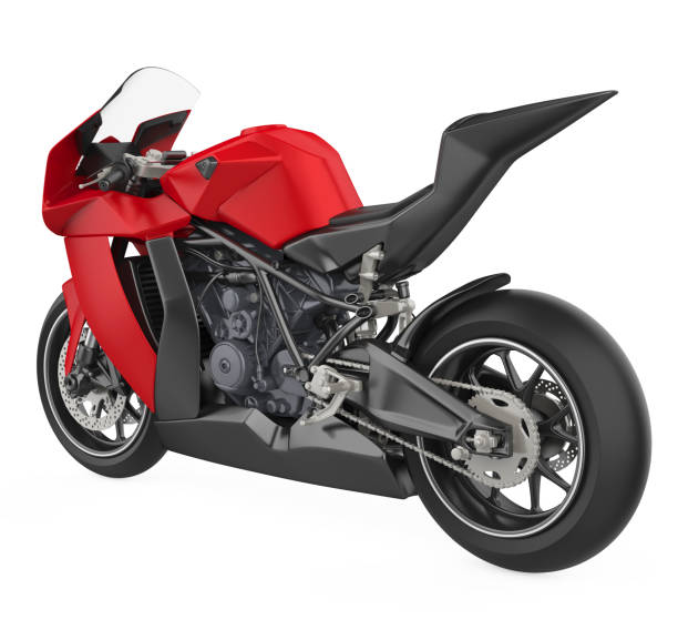 istock Red Sport Motorcycle Isolated 1371909861