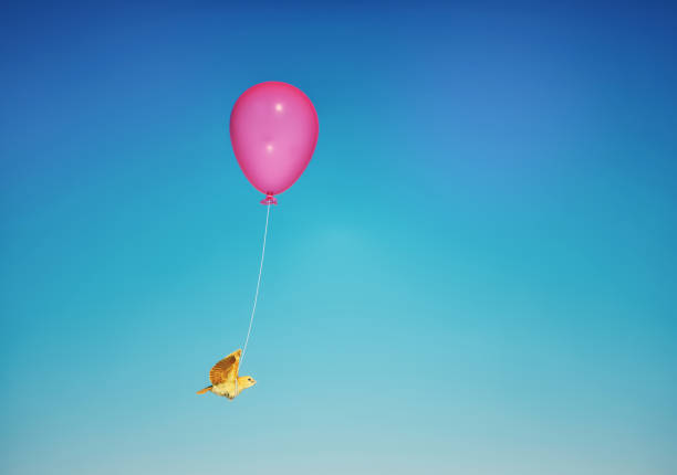 Teathered balloon to measure wind speed.