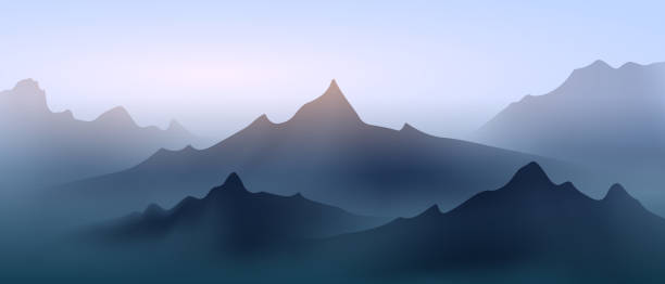 istock modern design vector illustration of a gorgeous chinese ink landscape painting 1371919290