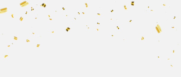 istock Vector illustration of golden confetti for a fun party background. 1371919351
