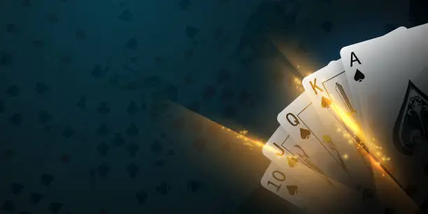 Vector illustration of 3D Rendering Casino Background Design Vector illustration of colorful casino poker chips in dark background.