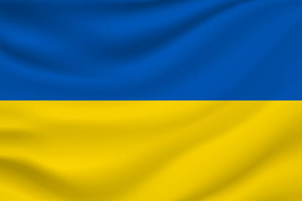 ukraine flag. vector - ukraine stock illustrations