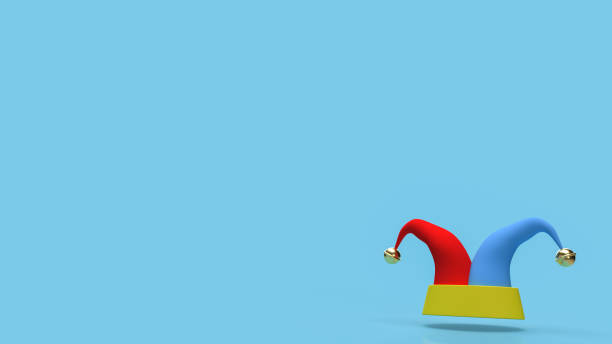 istock The clown hat on blue background for funny concept 3d rendering 1371925564