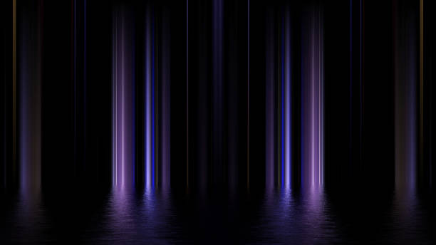 istock Futuristic showcase concept empty show scene Abstract geometric glow neon background,  technology banner. Product display, Scene 3D Render 1371926413