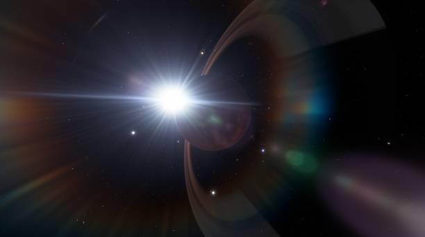 istock Fantastic planet, Saturn rings. Gas giant planet with an asteroid ring around its orbit in space. Space science fiction. 3d render 1371926417