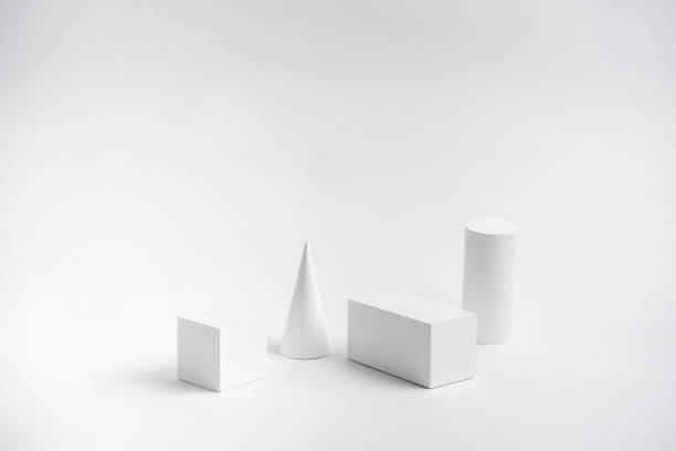 istock Blank and empty platform. White podium for presentation. Light exhibition stand with minimal white background. 1371928353