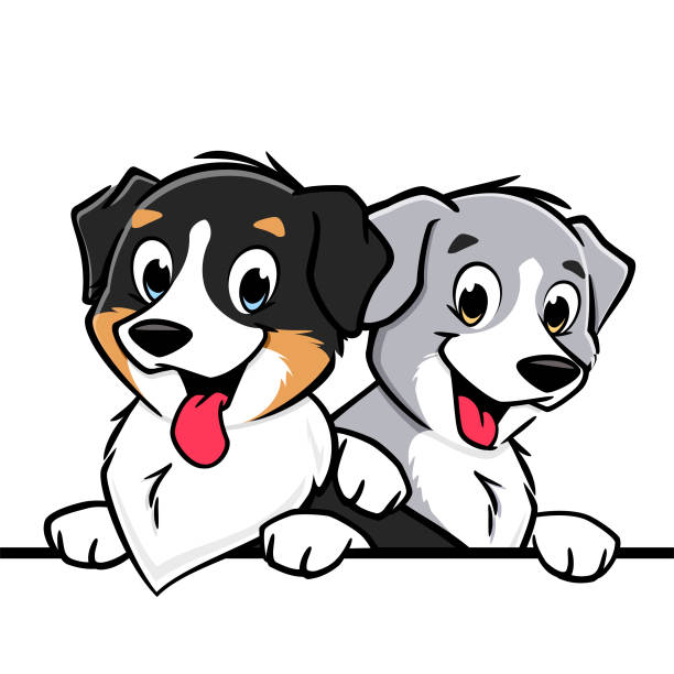 Cartoon Dog Puppy vector art illustration