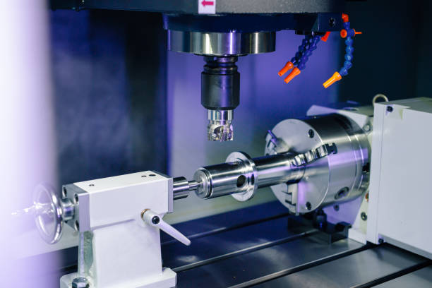 istock Milling machine. Close-up of grease on cutter 1371931364