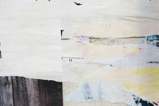 istock Ripped street poster background. Torn paper texture. 1371936456