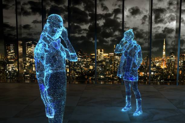 istock Working in metaverse with Tokyo skyline 1371936845