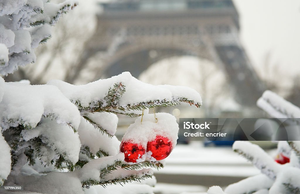 Seltene Schnee Tag in Paris - Lizenzfrei Paris Stock-Foto