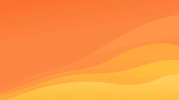 Orange presentation template background Orange abstract wave background presentation template orange background stock illustrations