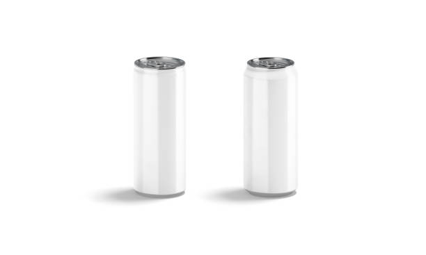 istock Blank white aluminum 450 ml and 500 ml soda can mockup, isolated 1371945501