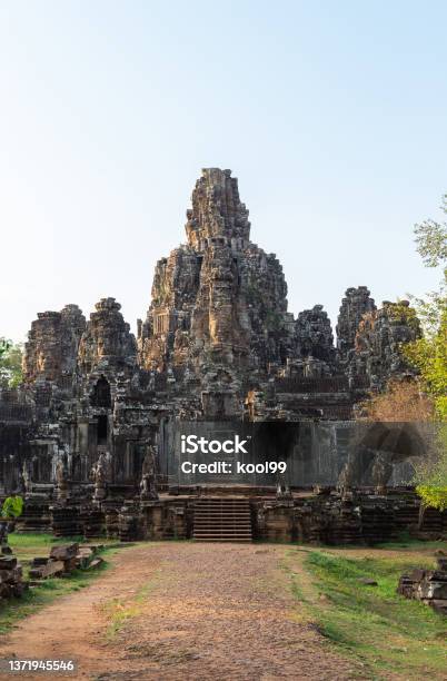 Angkor Wat Bayon Temple Gate Siem Reap Cambodia Stock Photo - Download Image Now - Angkor Wat, Bayon Temple, Front View