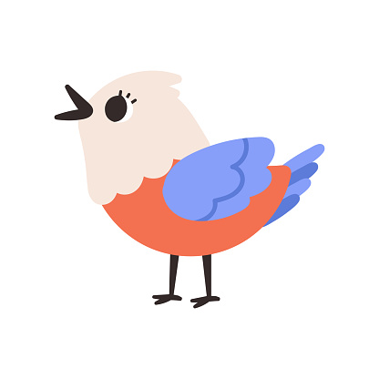 Pájaro Cantor DE Dibujos Animados Vector Pájaro Cantor DE Dibujos Animados Vector