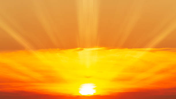 istock abstract orange cloudy sky and sunshine, nature background image 1371949385