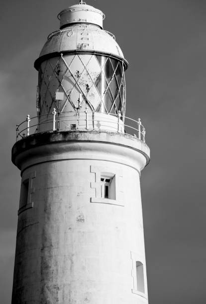 St Mary's lighthouse on a bright Spring day.