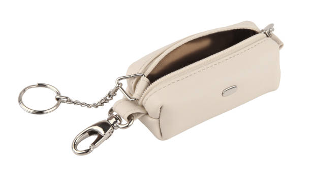 istock Beige housekeeper female leather expensive briefcase 1371951086