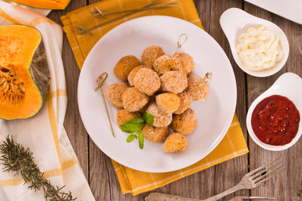 istock Pumpkin chicken meatballs. 1371955764