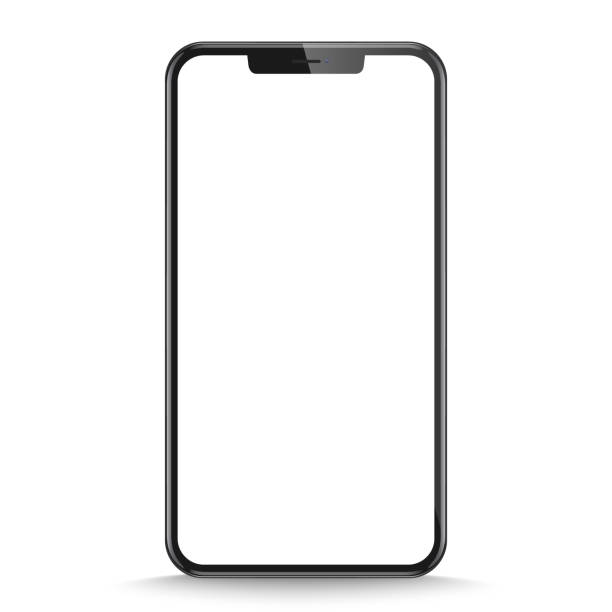 istock Studio shot of Smartphone with blank white screen for Infographic Global Business . Front View Display.Vector illustration. JPG 1371961751