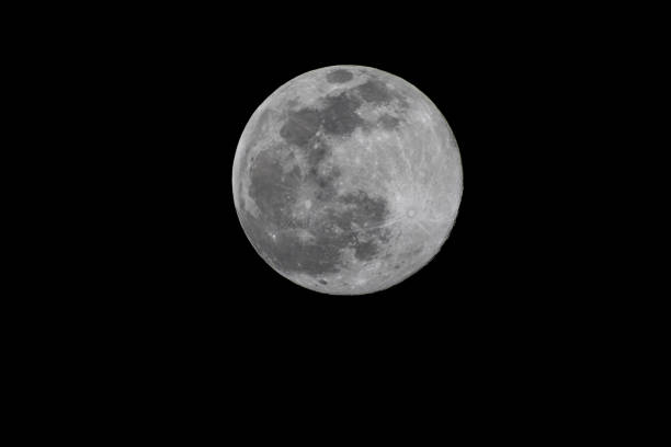 istock A full moon floating in the night sky of Japan. 1371963389