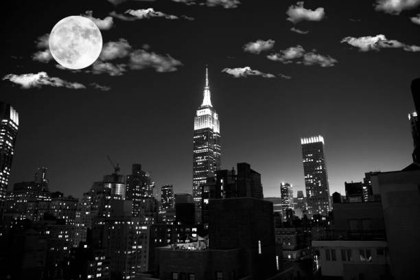 Full Moon over Midtown Manhattan.