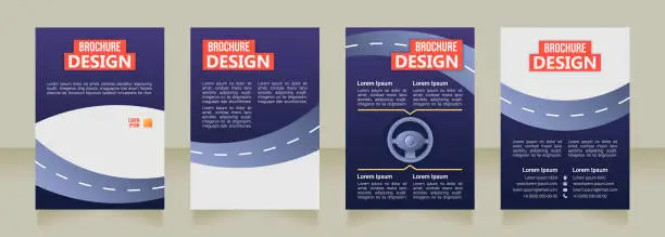 Vector illustration of Drivers education blank brochure design