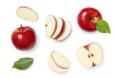Set of red apples