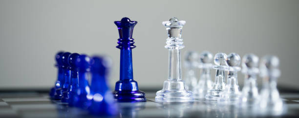 istock Chess board game for ideas and competition and strategy 1371967822