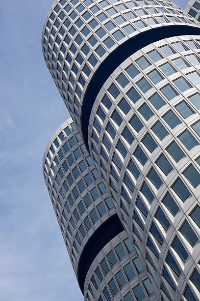 istock Futuristic German Skyscraper Office Building Exterior, Munich Germany, Munchen Deutschland 137196802