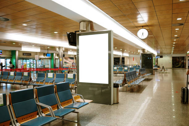 istock Blank billboard in an airport 1371969012
