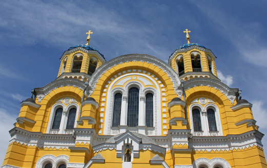 Big Vladimir Cathedral in Kiev in Ukraine in summer
