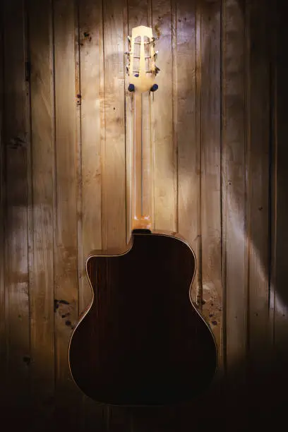 Photo of Rear of Gypsy Jazz Acoustic Guitar