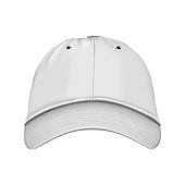 istock White baseball cap isolated on white background - realistic vector mock-up. Blank dad hat - mockup template for design 1371979928
